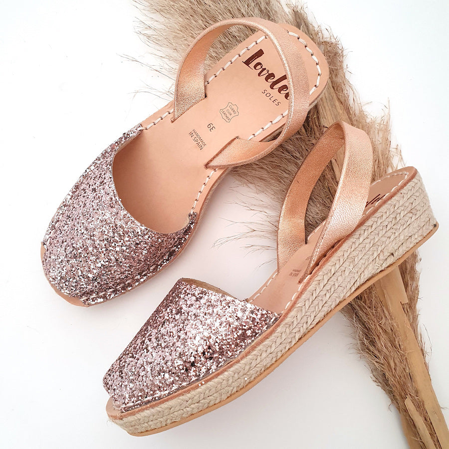 Gold on sale glitter espadrille