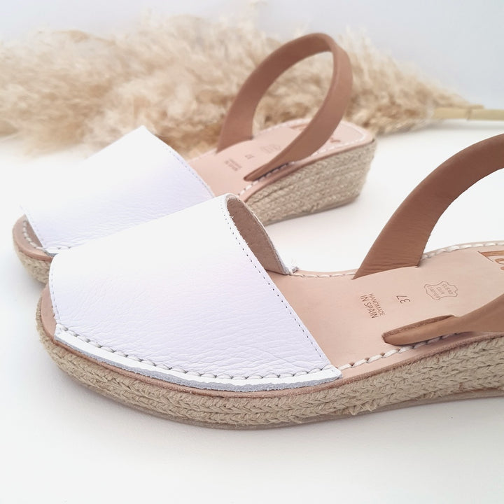 Wedges White and Tan | By Lovelee Soles 