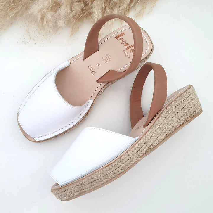 Wedges White and Tan | By Lovelee Soles 